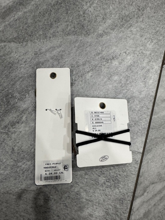 Free People Metallic Gold Hair Pin Set with Decorative Hair Ties - Picture 2 of 3